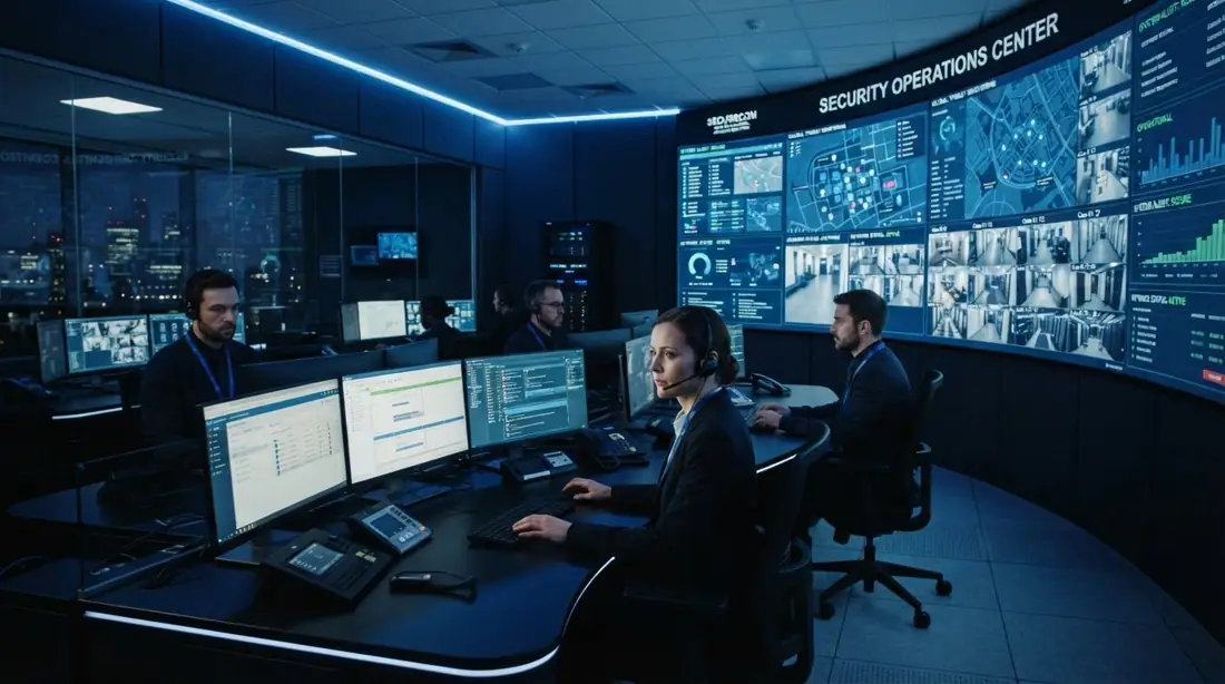 Imagen ilustrativa de un entorno de monitoreo de seguridad